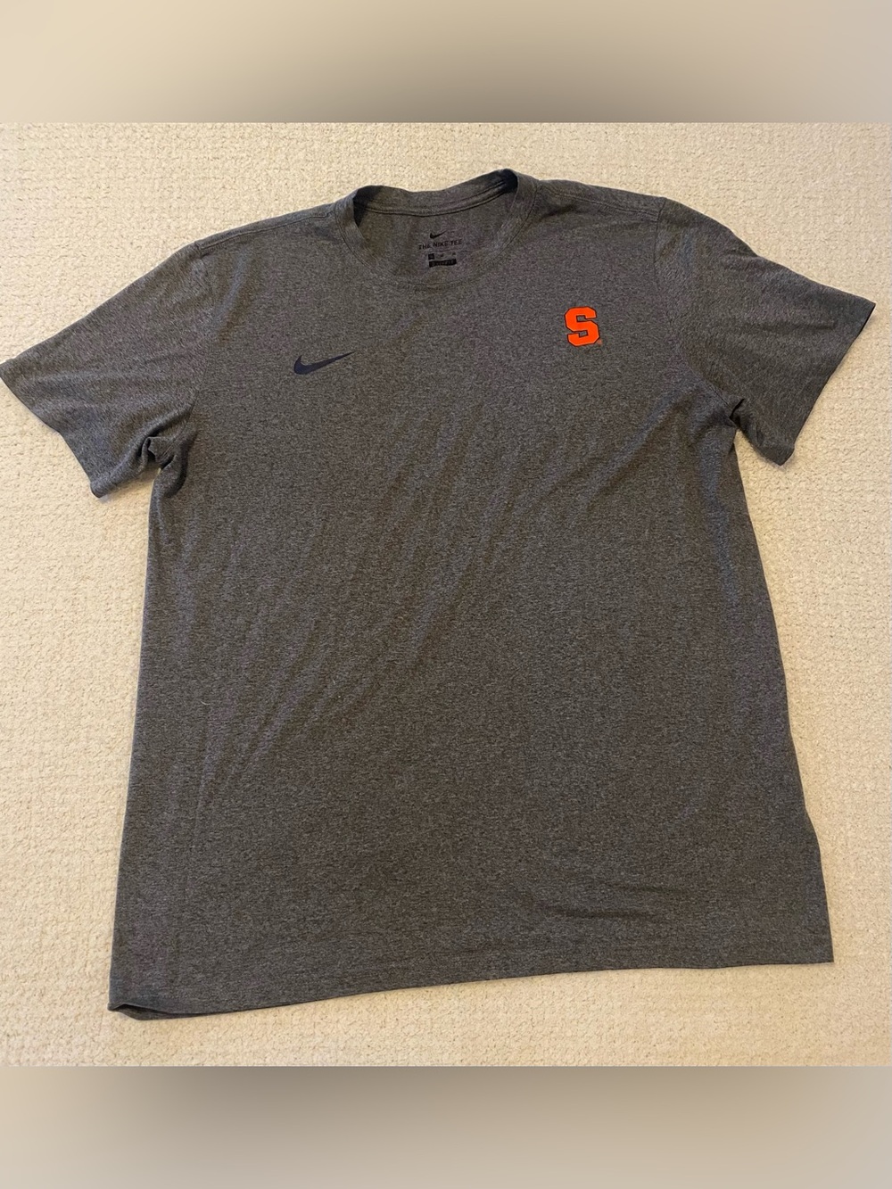 Nike Syracuse Orange Dri-FIT Heathered Grey Athletic T-Shirt Size XL